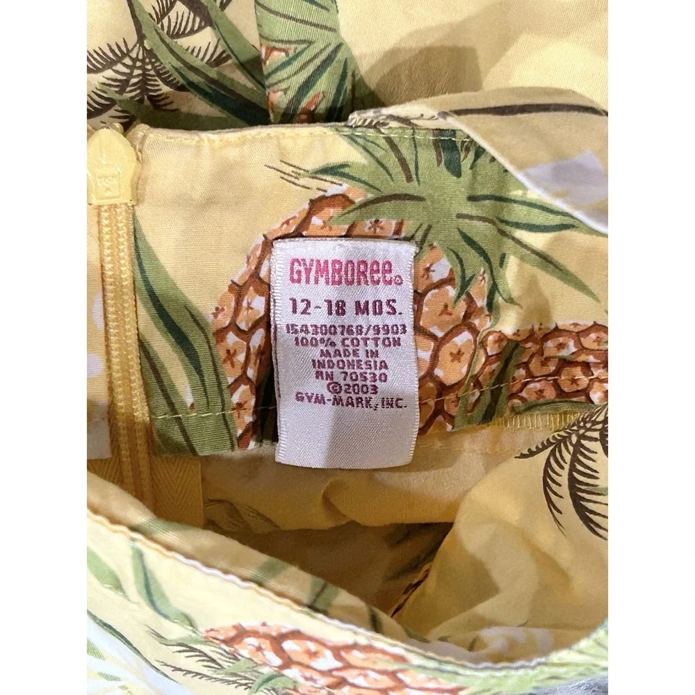 Gymboree Vintage 2003 Tropical Pineapple‎ Dress Size 12-18 Month